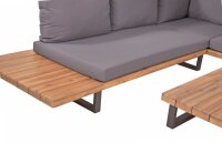 Garden Pleasure Loungegruppe ACAPULCO anthrazit, schwarz Holz, Metall, 13-teilig