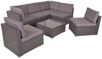 Garden Pleasure Loungegruppe SANSIBAR grau, silber...