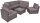 Garden Pleasure Loungegruppe SANSIBAR grau, silber Kunststoff, Metall, 18-teilig