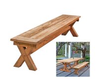 Garden Pleasure Gartenbank KISAR 940282 braun Holz 200,0 cm