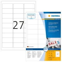 HERMA Etiketten 10300 weiß 63,5 x 29,6 mm, 100 Blatt