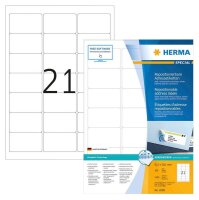 HERMA Adressetiketten 10301 weiß 63,5 x 38,1 mm,...