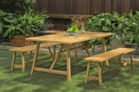 Garden Pleasure Sitzgruppe SYDNEY, braun Holz, 3-teilig