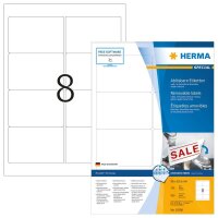 HERMA Etiketten 10308 weiß 96,0 x 63,5 mm, 100 Blatt