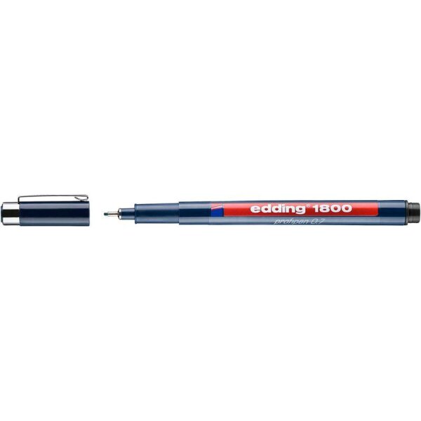 edding 1800 Fineliner schwarz 0,7 mm, 1 St.