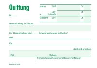 RNK-Verlag Quittung mit MwSt. separat ausgewiesen, mit...
