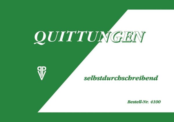 Quittung, MwSt. separat ausgewiesen Formularbuch 4100, 1 St.