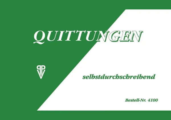 Quittung, MwSt. separat ausgewiesen Formularbuch 4100, 1 St.