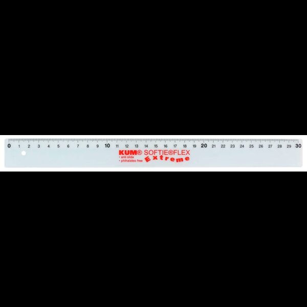 KUM Lineal L03 Softie Flex 30,0 cm, transparent