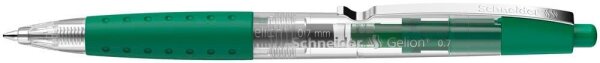 Schneider Gelion+ Gelschreiber grün/schwarz - transparent 0,4 mm, Schreibfarbe: grün, 10 St.
