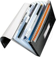 LEITZ Fächermappe WOW 4589 6 Fächer schwarz, 1 St.