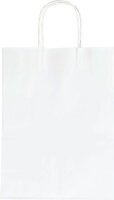 folia Papier-Tragetaschen L weiß 24,0 x 31,0 cm, 20...