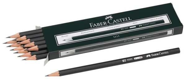 FABER-CASTELL 1111 Bleistifte HB schwarz, 12 St.