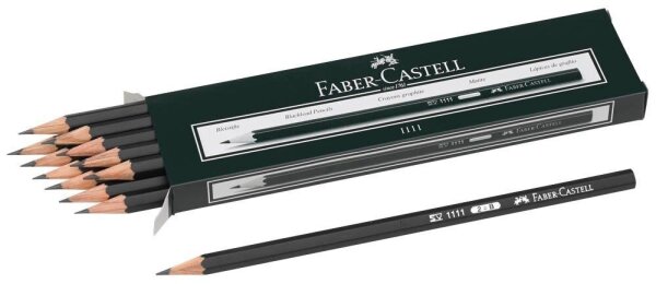 FABER-CASTELL 1111 Bleistifte B schwarz, 12 St.