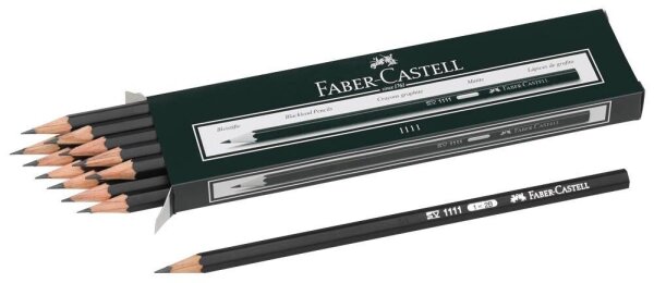 FABER-CASTELL 1111 Bleistifte 2B schwarz, 12 St.