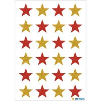 HERMA Aufkleber 3732 Sterne, rot/gold, 10x 24 Etiketten...