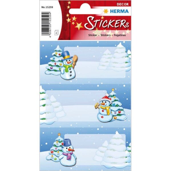 HERMA Aufkleber 15259 Winterlandschaft, 10x 6 Etiketten  ( 15259 )