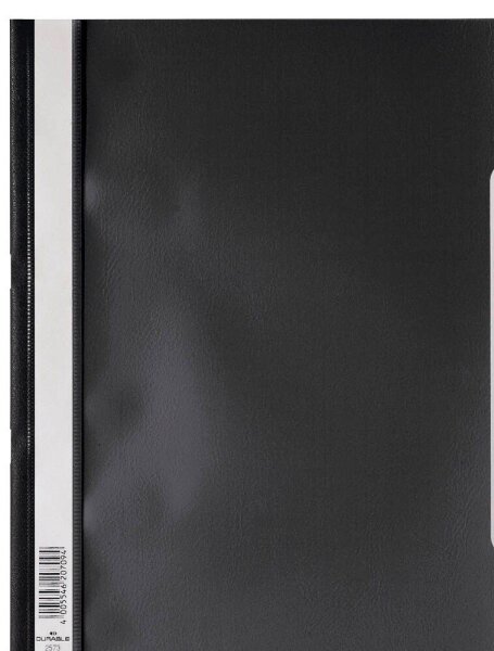 DURABLE Schnellhefter 2573 Kunststoff schwarz DIN A4, 10 St.