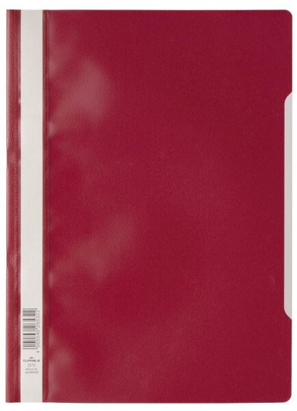 DURABLE Schnellhefter 2573 Kunststoff rot DIN A4, 10 St.