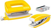 LEITZ Locher und Heftgeräte Set NeXXt WOW gelb
