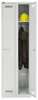 BISLEY LIGHT Spind lichtgrau GL06D1645, 2 Schließfächer 60,0 x 50,0 x 185,0 cm