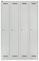 BISLEY LIGHT Spind lichtgrau GL12Q1645, 4 Schließfächer 120,0 x 50,0 x 185,0 cm