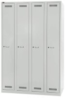 BISLEY LIGHT Spind lichtgrau GL12Q1645, 4 Schließfächer 120,0 x 50,0 x 185,0 cm