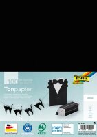 folia Tonpapier schwarz 130 g/qm 100 Blatt