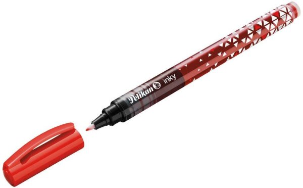 Pelikan Inky 273 Tintenroller schwarz/rot 0,5 mm, Schreibfarbe: rot, 1 St.