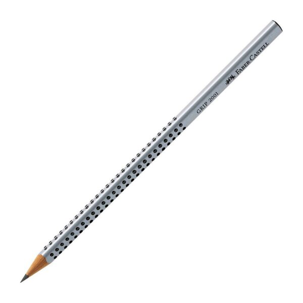 FABER-CASTELL GRIP 2001 Bleistift 2H silber, 1 St.