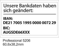 trodat Textstempel, individualisierbar 5206 IBAN...