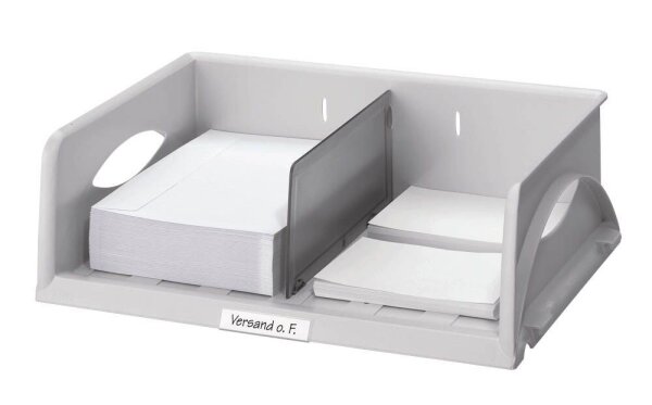 LEITZ Briefablage Sorty A4 quer grau DIN A4, 1 St.