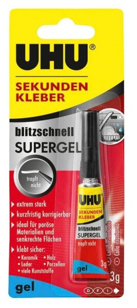 UHU blitzschnell SUPERGEL Sekundenkleber 3,0 g, 1 St.
