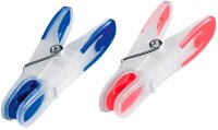 LEIFHEIT Wäscheklammern blau/transparent und...
