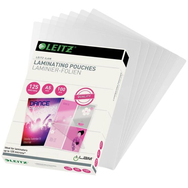 LEITZ Laminierfolien glänzend für A5 125 micron, 100 St.