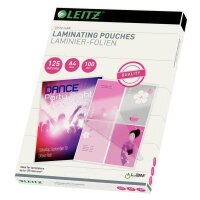 LEITZ Laminierfolien glänzend für A4 125 micron, 100 St.