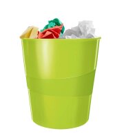 LEITZ WOW Duo Colour Papierkorb 15,0 l grün, 1 St.