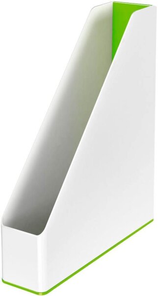 LEITZ Stehsammler WOW Duo Colour 53621054 perlweiß/grün Kunststoff, DIN A4, 1 St.