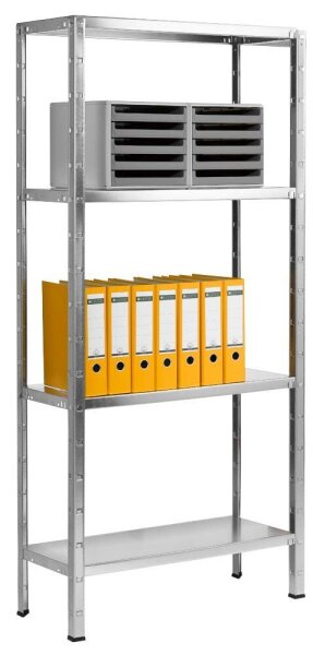 SCHULTE Schwerlastregal 194008-V silber 80,0 x 35,0 x 180,0 cm