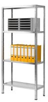 SCHULTE Schwerlastregal 194008-V silber 80,0 x 35,0 x 180,0 cm