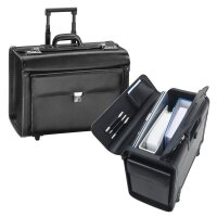 Alassio Pilotenkoffer SILVANA Leder schwarz 49,0 x 25,0 x...