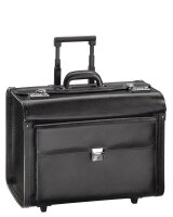 Alassio Pilotenkoffer SILVANA Leder schwarz 49,0 x 25,0 x...