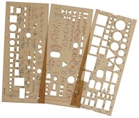 KOH-I-NOOR Zeichenschablonen-Set Elektro transparent