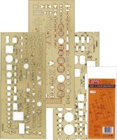 KOH-I-NOOR Zeichenschablonen-Set Elektro transparent