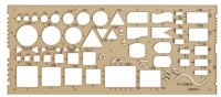 KOH-I-NOOR Zeichenschablonen-Set Elektro transparent