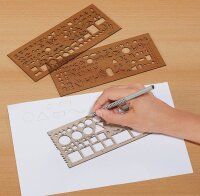 KOH-I-NOOR Zeichenschablonen-Set Elektro transparent