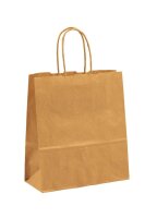 VP Papier-Tragetaschen Toptwist braun 19,0 x 21,0 cm, 50 St.