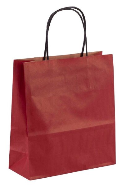 VP Papier-Tragetaschen Toptwist rot 19,0 x 21,0 cm, 50 St.