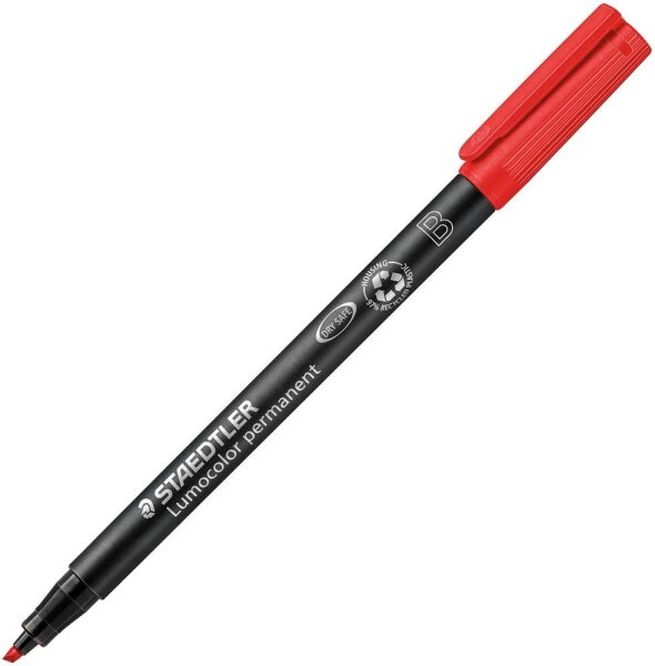 STAEDTLER Lumocolor® Folienstift rot 1,0 - 2,5 mm permanent, 1 St.