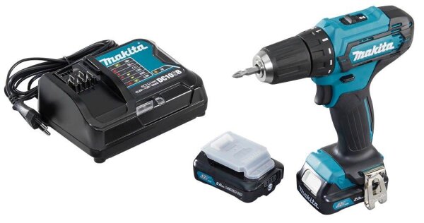 makita DF333DSAE Akku-Bohrschrauber-Set 12,0 V, mit 2 Akkus